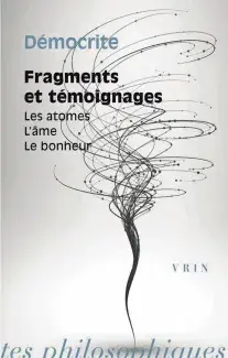 Couverture du livre, Démocrite, fragments et témoignages